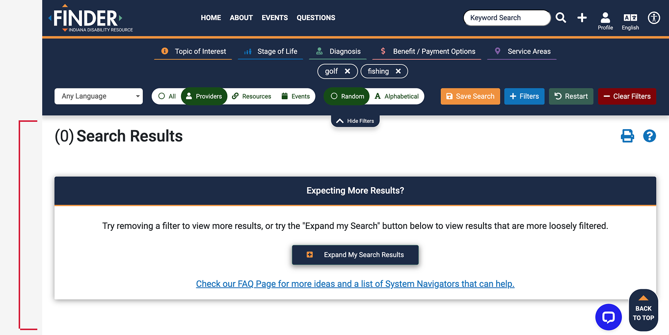 No Search Result