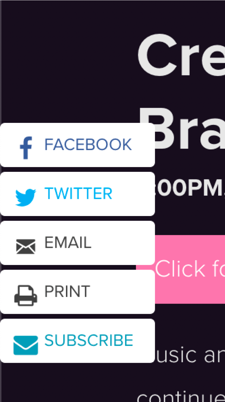 social media buttons